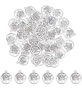 DICOSMETIC 120Pcs Metal Tree of Life Charms Tibetan Style Alloy Tree Charms Small Antique Silver ...