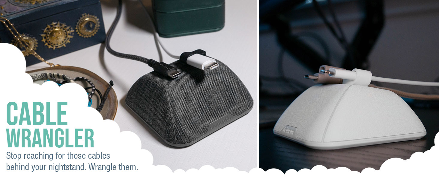 magnetic cable holder cord organizer manager desk nightstand table lightning usb c best abaca leaf