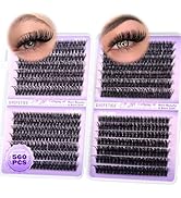 Lash Clusters Volume Eyelash Clusters 560PCS Individual Lashes Clusters 80D 100D 150D 200D Fluffy...