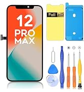 Ayake Screen Replacement for iPhone 12 Pro Max, Full HD Display and Touch Digitizer Assembly 6.7-...