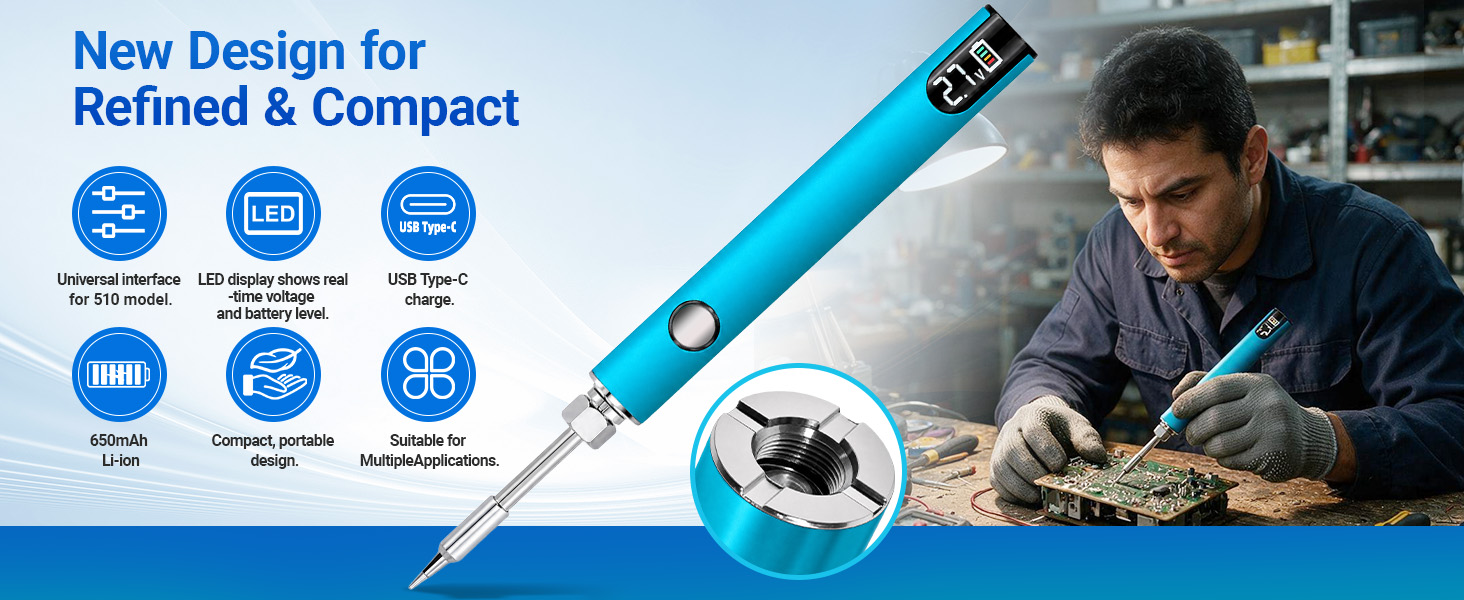 Portable Cordless Soldering Iron Pen