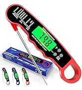 Meat Thermometer Digital, IP67 Waterproof Food Thermometer for Cooking and Baking, Instant Read M...