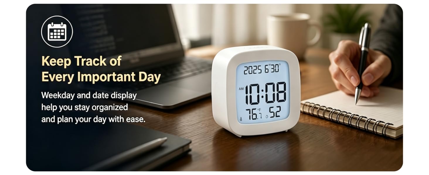 LCD bedroom alarm clock