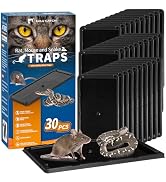 LULUCATCH Sticky Mouse Trap, 30 Pack Large Glue Traps, Pre-Baited Heavy Duty Non-Toxic Bulk Glue ...