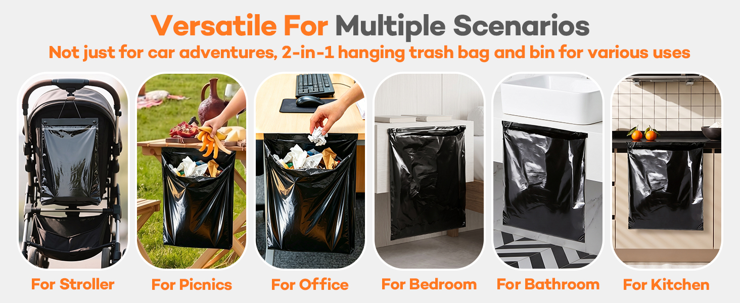 Hanging Car Trash Bags