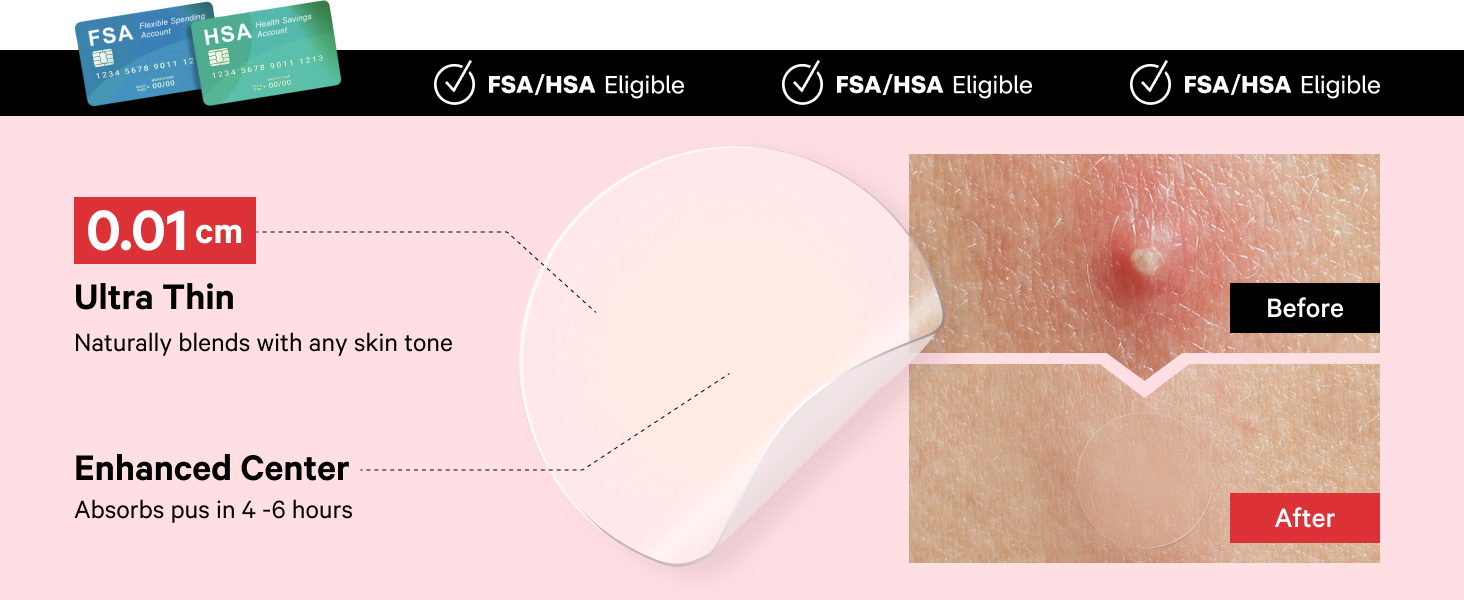 FSA HSA eligibletruly invisible pimple patches for face and hsa store eligible items zit patches