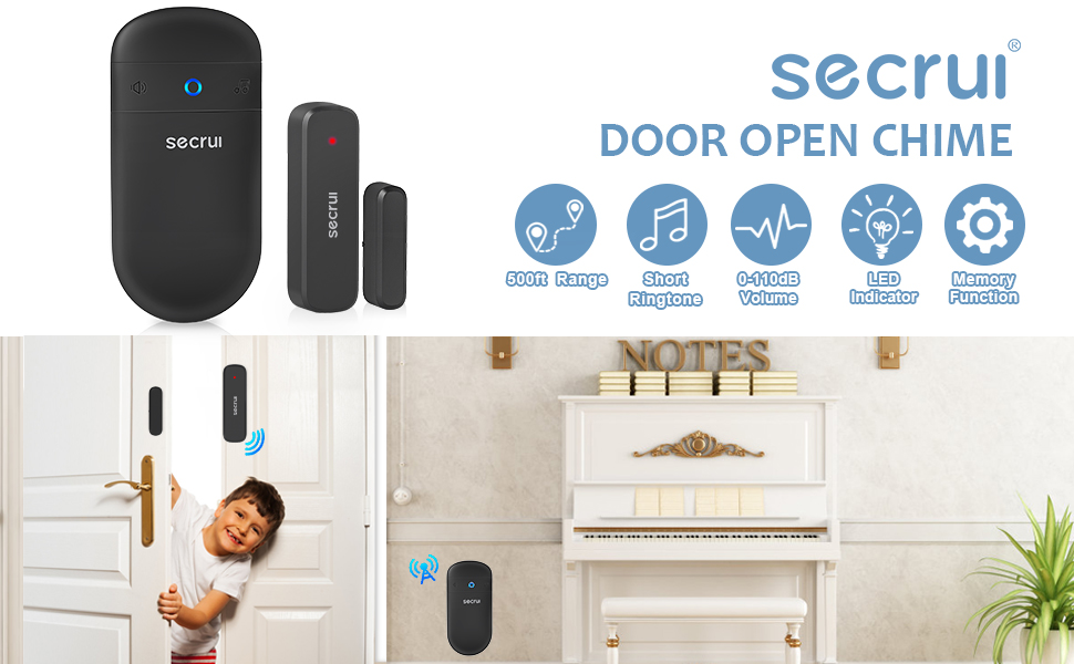 SECRUI Black Door Chime