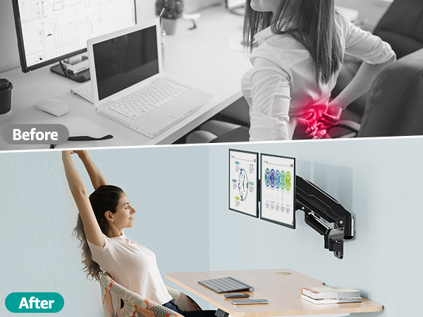 dual monitor wall mount