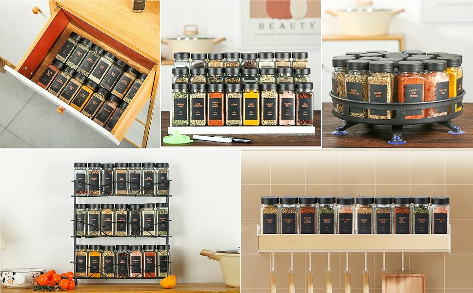 Spice Jars with Shaker Lids