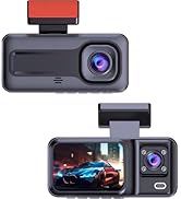 1080P Dash Camera for Car,3 Channel Dash Cam Front and Rear Inside G-Sensor, 3.16” IPS Screen, 24...