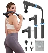 3-in-1 Detachable Massage Gun Deep Tissue with Extension Long Handle | Self back massage, back ma...
