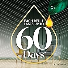 Each refill lasts up to 60 days* on low setting
