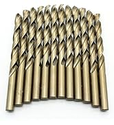 TEMO 12 pc 3/8 Inch Cobalt 135 Degree Jobber Drill Bit 5 Inch Length