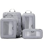 EPICKA TripCozy Compression Packing Cubes - 4 Set Durable Travel Organizer Bags with Mesh Top, Ex...