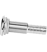 EVGATSAUTO Barbed Hose Thru Drain, Stainless Steel Thru-Hull Fitting Hose Marine Barbed Hose Thru...