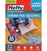 Hefty Shrink-Pak Vacuum Storage Bags - Space Saver for Under Bed Storage, Clothing and Comforters...