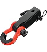 mupera Hitch Receiver D Ring Shackle - Upgrade 3/4 2 inch Break Strength Heavy Duty Receiver with...