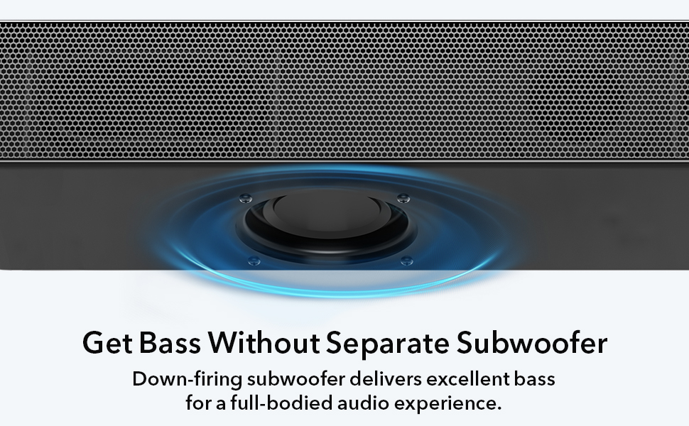 built-in subwoofer