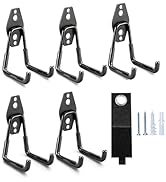 CRELYSTER Garage Hooks Heavy Duty 6 Pack, 2.7inch U Shaped Garage Storage Hooks with Extension Co...