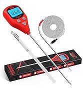 AWLKIM 2 Pack Stainless Steel Meat Thermometer, Safe Leave in Oven, 2.5-in Extra-Large Dial Food...