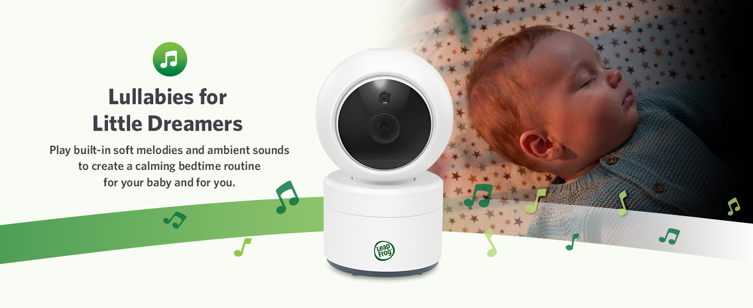 LeapFrog LeapView 360 5&amp;#34; high res color LCD baby monitor 31hr battery 360 PTZ no wifi