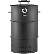 VEVOR Charcoal Smoker Grill, 18.5" Barrel Charcoal BBQ Smoker, Coated Steel Outdoor Barbecue Gril...