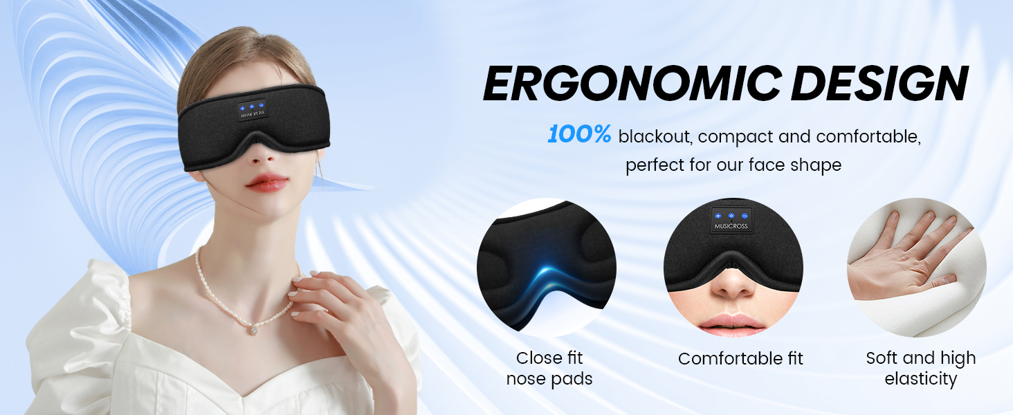 sleep mask with bluetooth headphones