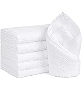 Orighty 6-Pack White Hand Towels - Quick Drying &amp; Absorbent Microfiber Gym Towels 16x28 inches - ...