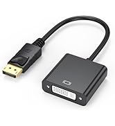 DisplayPort to DVI Adapter, DisplayPort to DVI-D Single Link Adapter Male to Female Compatible fo...