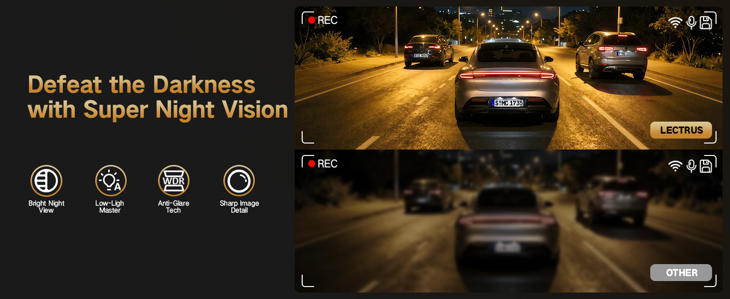 4K Dash Cam Front and Rear Inside, 3-Channel Cars Camera Dash