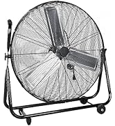 Simple Deluxe Dynamic 30-Inch Floor Fan with Roll Booster - Industrial-Grade Airflow, 360 Degree ...