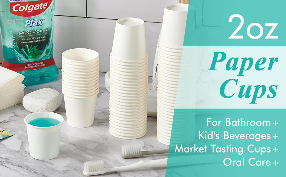 2oz white paper cups
