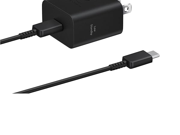 Samsung 25W Power Adapter with USB C Cable Black