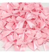 Pink Gift Wrap Bows - 50pcs Elegant Reusable Bows for Gift Wrapping, Party Decorations, Wedding D...