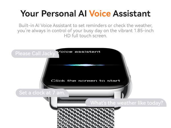 smart watch; smart watch with AI voice assistant