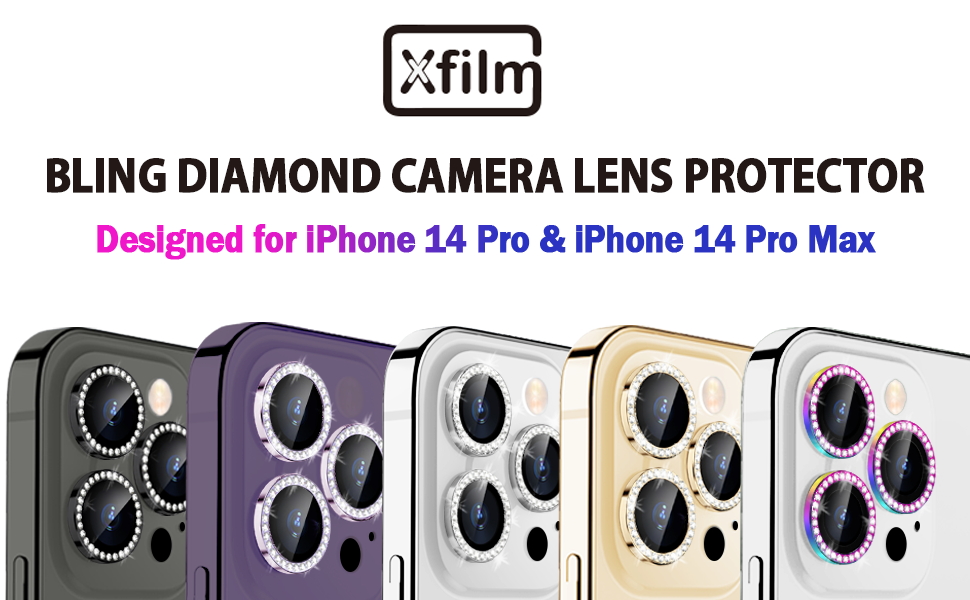 iphone 14 pro max camera lens protector Bling diamond