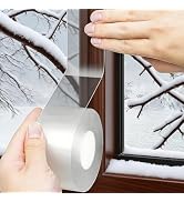 PackYard Window Sealing Tape 2 Inch x 33 FT Transparent Window Insulation Residue-Free Clear Weat...