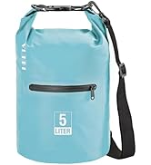 HEETA Waterproof Dry Bag with Front Zippered Pocket for Women Men, 5L/10L/20L/30L/40L Roll Top Li...