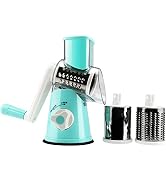 Round Mandoline Drum Slicer Rotary Cheese Grater Veggie Slicer Vegetable Carrot Shredder Nut Chopper