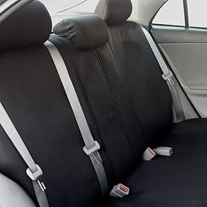 Yupbizauto black cloth car reat covers