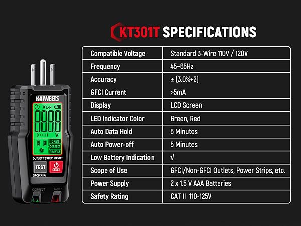 VOLTAGE TESTER KT301T