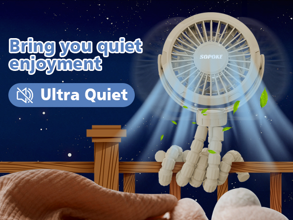 portable mini fan clip on baby stroller for travel personal handheld battery powered rechargeable