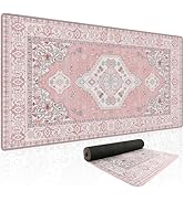 Baziabbo Pink Desk Mat,XXL Extended Large Mouse Pad,Gaming Mousepad with Stitched Edge,Non-Slip R...