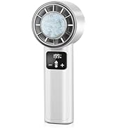 HONEYYEAR Handheld Turbo Fan with Ice Cooler, Rechargeable Personal Fans, 1-199 Adjustable Speed,...