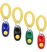 Diyife Dog Training Clicker with Wrist Strap, [4 Pack] Pet Training Clicker for Cats,Clicker Trai...