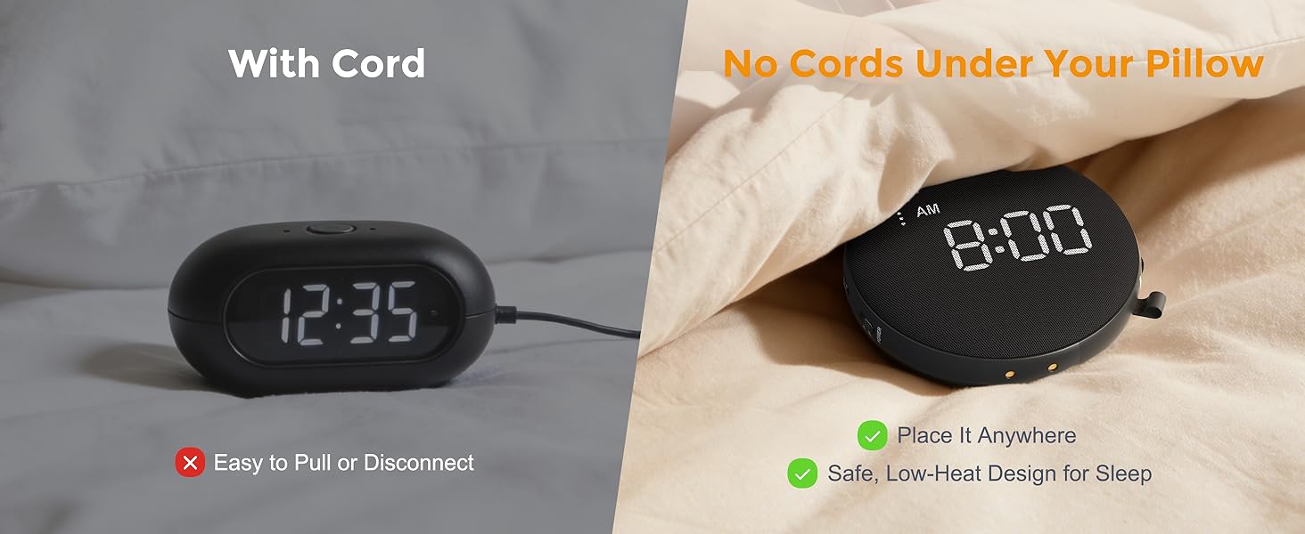 vibrating alarm clock under pillow vibrating alarm clock bed vibrating alarm clock