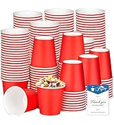 Prgery 300 Pack 3oz Red Paper Cups,Mouthwash Cups, Disposable Bathroom Cups,Small Paper Cups 3oz ...