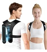 ZINUU Posture Corrector for Women and Men, Upgraded Comfortable Upper Back Brace with Shoulder Pa...