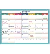 Large Dry Erase Calendar for Wall - Undated 1 Month Wall Calendar, 40" x 28", Erasable &amp; Reusable...