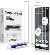 [3 Pack] Google Pixel 7 Pro Screen Protector Glass 3D Curved Tempered Glass Shield Support Finger...